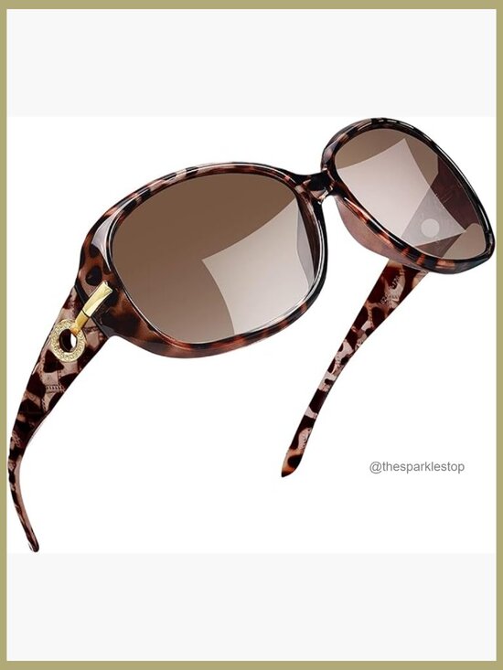 Oversized Rectangle Polarized UV Protection Sunglasses Rhinestone main image 5